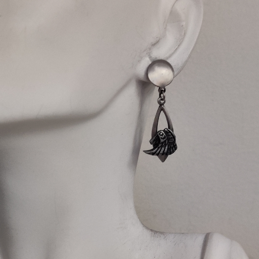 Dangling Pewter Earrings by a Canadian Indigenous Artist Jody Wilson
